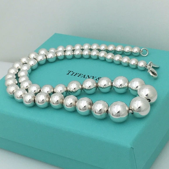 16.5" Tiffany & Co HardWear Graduated Bead Ball Necklace